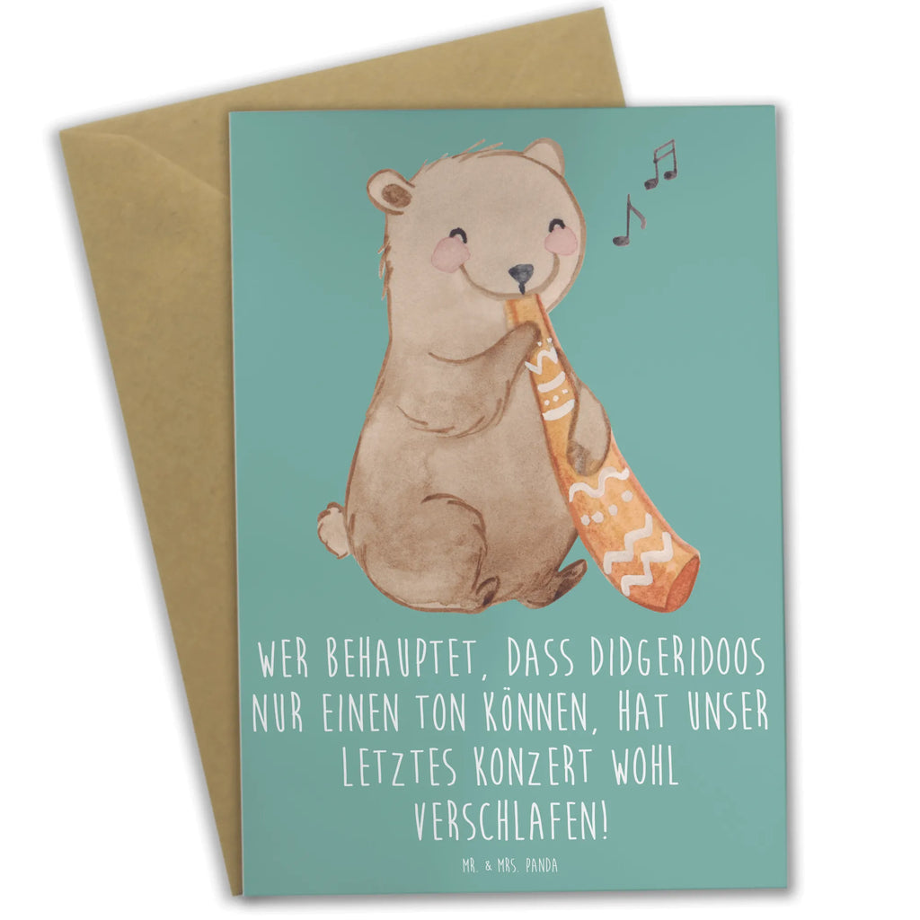 Greetings card Wer behauptet, dass Didgeridoos nur einen Ton können, hat unser letztes Konzert wohl verschlafen! Klappkarte, Einladungskarte, Grußkarte, Ansichtskarten, Karte, Glückwunschkarte, Hochzeitskarte, Geburtstagskarte, Instrumente, Geschenke Musiker, Musikliebhaber