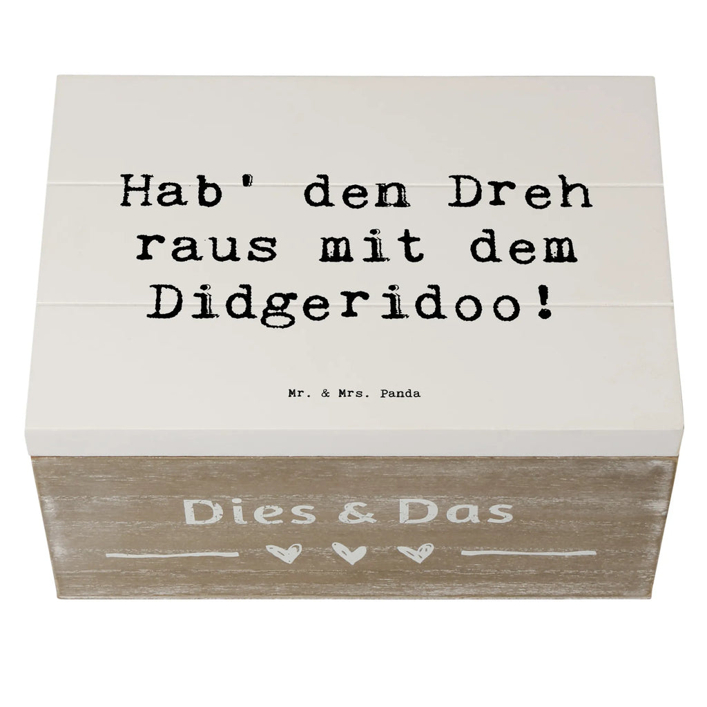 Holzkiste Spruch Didgeridoo Dreh Schatzkiste, Truhe, Erinnerungsbox, Geschenkbox, Schatulle, Erinnerungskiste, Geschenkdose, Dekokiste, Holzkiste, Kiste, XXL, Aufbewahrungsbox, Instrumente, Geschenke Musiker, Musikliebhaber
