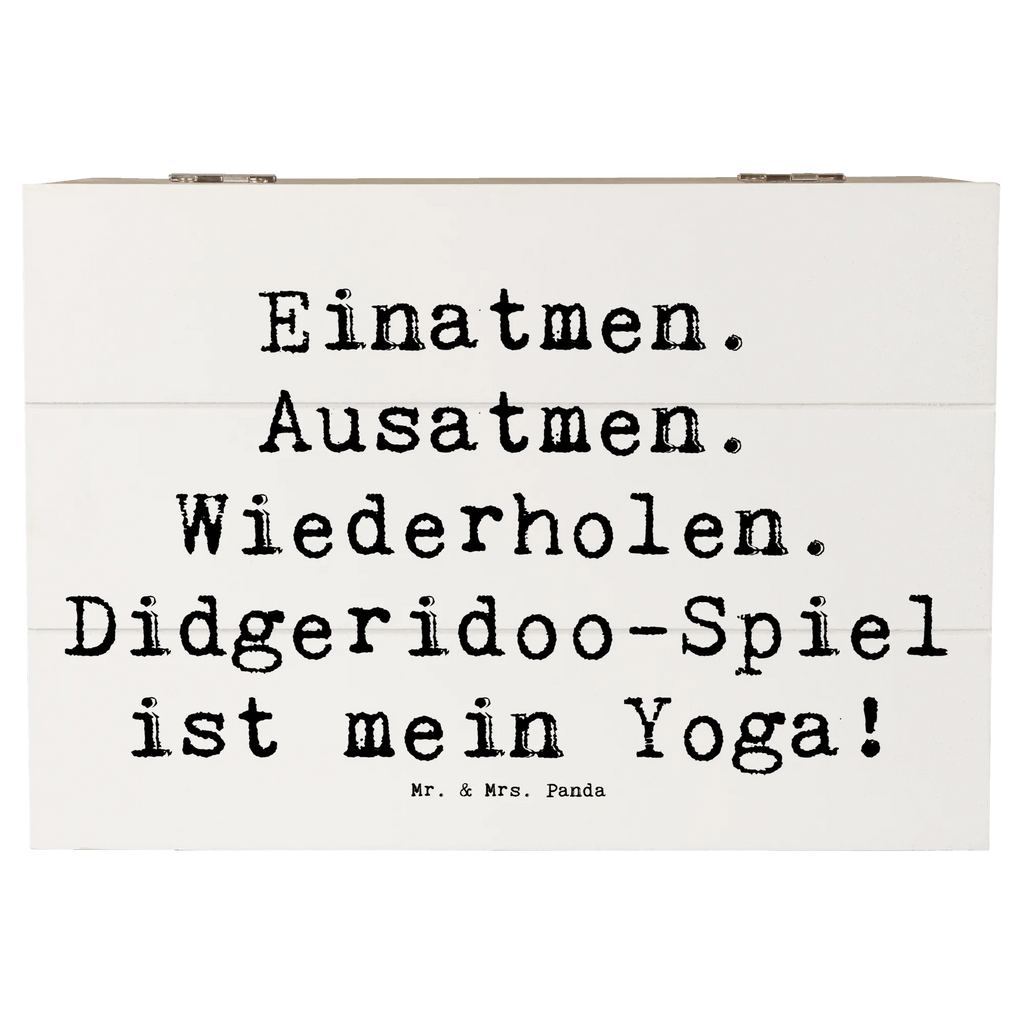 Holzkiste Spruch Didgeridoo Yoga Schatulle, Erinnerungsbox, Aufbewahrungsbox, Truhe, Dekokiste, Erinnerungskiste, Schatzkiste, Kiste, Geschenkbox, Holzkiste, Geschenkdose, XXL, Instrumente, Geschenke Musiker, Musikliebhaber