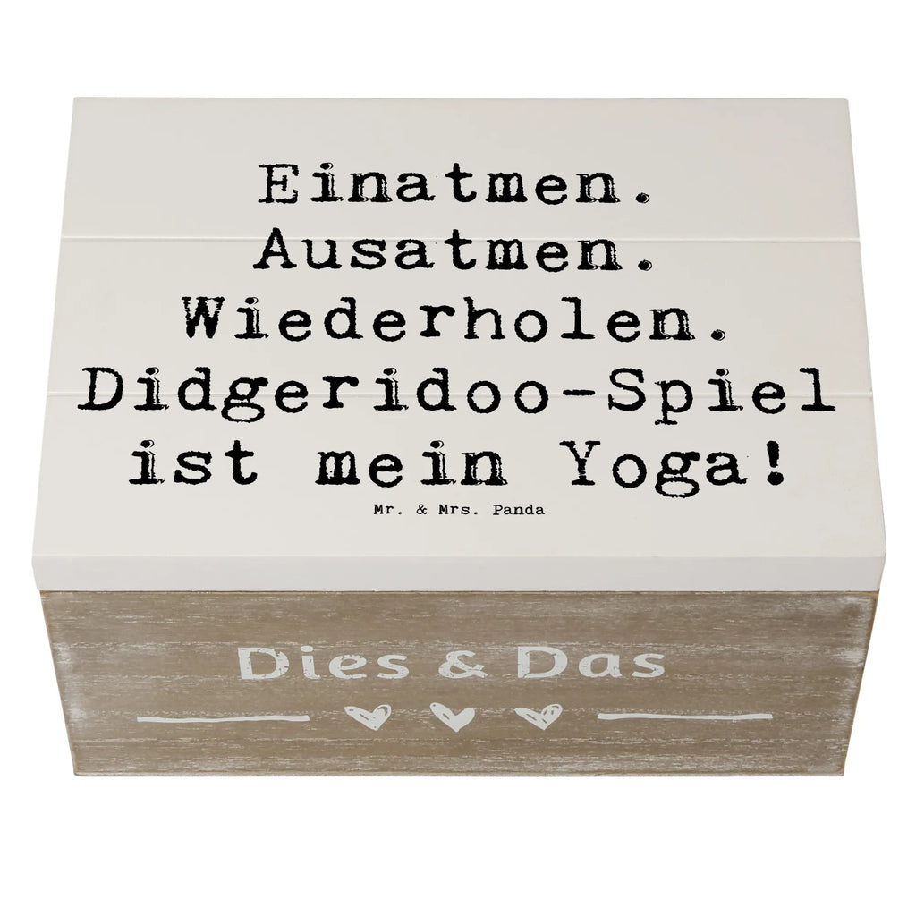 Holzkiste Spruch Didgeridoo Yoga Schatulle, Erinnerungsbox, Aufbewahrungsbox, Truhe, Dekokiste, Erinnerungskiste, Schatzkiste, Kiste, Geschenkbox, Holzkiste, Geschenkdose, XXL, Instrumente, Geschenke Musiker, Musikliebhaber