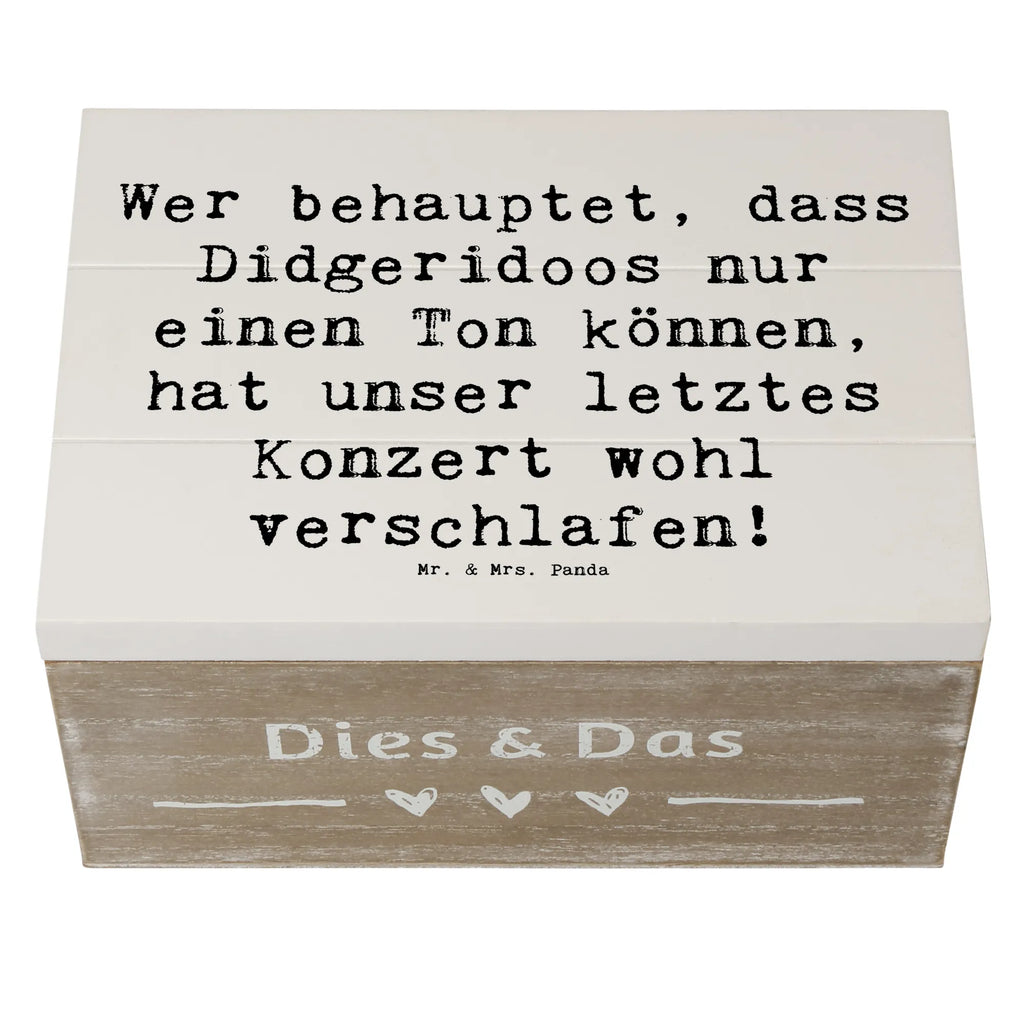 Holzkiste Spruch Didgeridoo Konzert Truhe, Aufbewahrungsbox, Schatzkiste, Geschenkdose, Geschenkbox, Erinnerungsbox, Erinnerungskiste, Holzkiste, Dekokiste, Schatulle, Kiste, XXL, Instrumente, Geschenke Musiker, Musikliebhaber