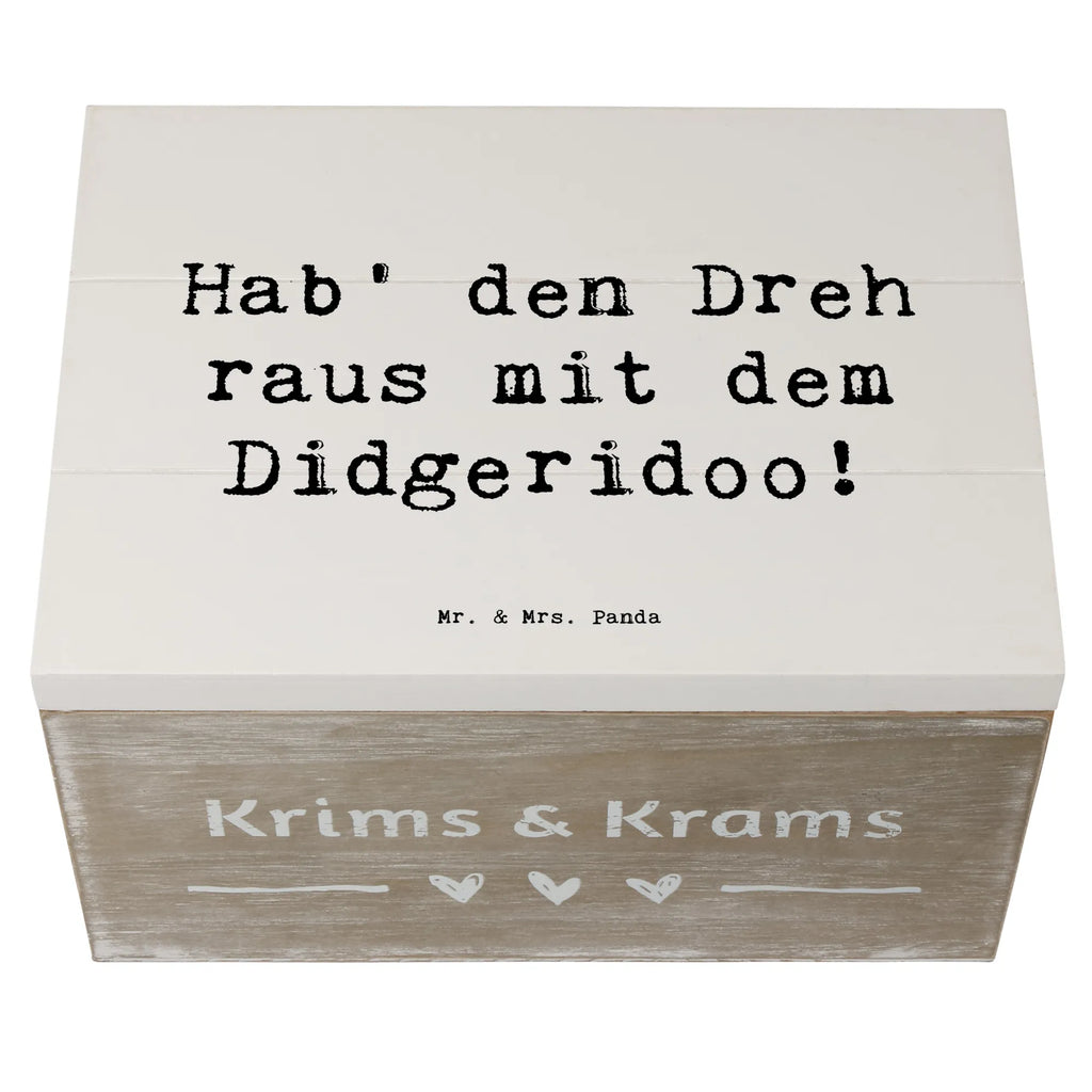 Holzkiste Spruch Didgeridoo Dreh Schatzkiste, Truhe, Erinnerungsbox, Geschenkbox, Schatulle, Erinnerungskiste, Geschenkdose, Dekokiste, Holzkiste, Kiste, XXL, Aufbewahrungsbox, Instrumente, Geschenke Musiker, Musikliebhaber