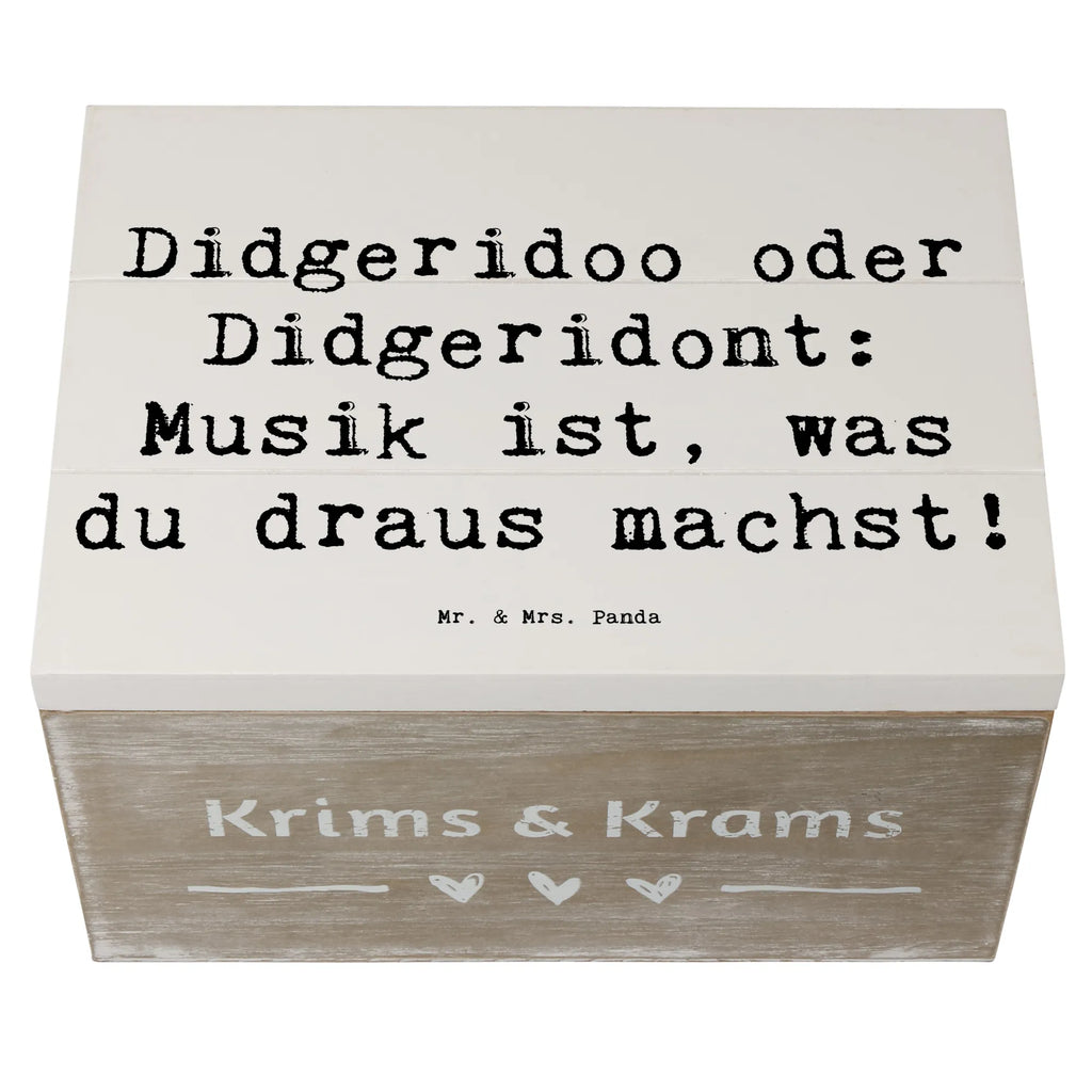 Holzkiste Spruch Didgeridoo Musik Aufbewahrungsbox, Schatulle, XXL, Erinnerungsbox, Kiste, Erinnerungskiste, Holzkiste, Geschenkdose, Schatzkiste, Geschenkbox, Dekokiste, Truhe, Instrumente, Geschenke Musiker, Musikliebhaber