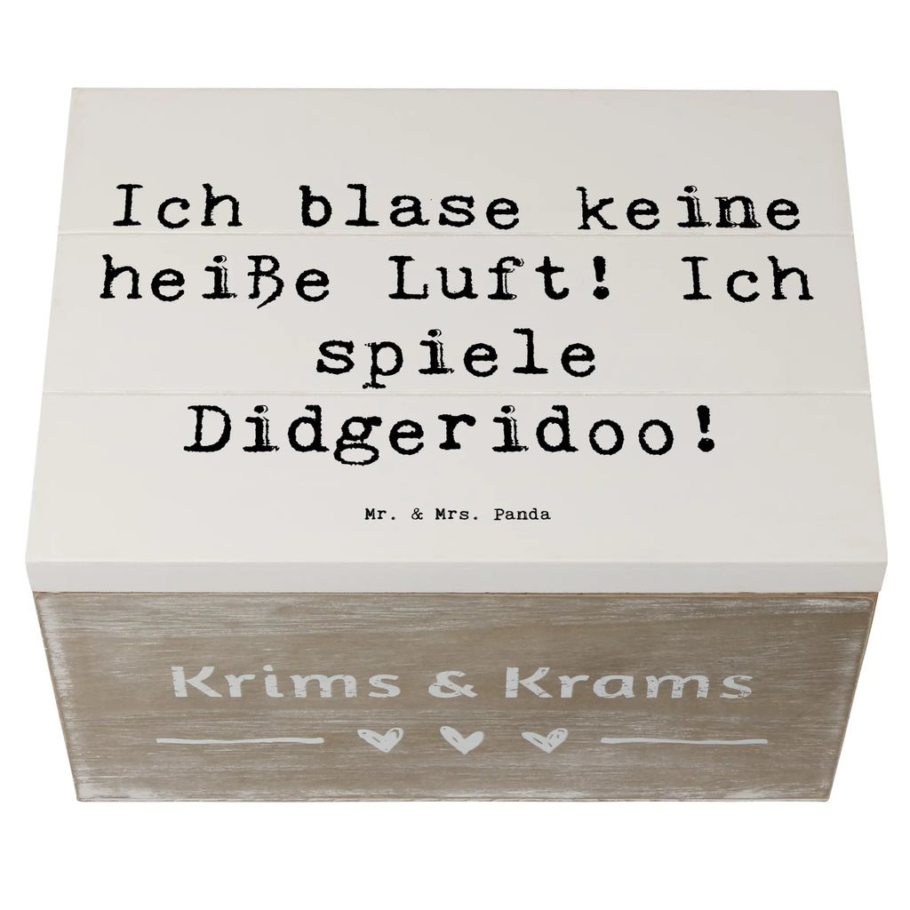 Holzkiste Spruch Didgeridoo Spieler Dekokiste, Schatzkiste, Erinnerungsbox, Holzkiste, Schatulle, Truhe, Kiste, XXL, Geschenkbox, Erinnerungskiste, Aufbewahrungsbox, Geschenkdose, Instrumente, Geschenke Musiker, Musikliebhaber