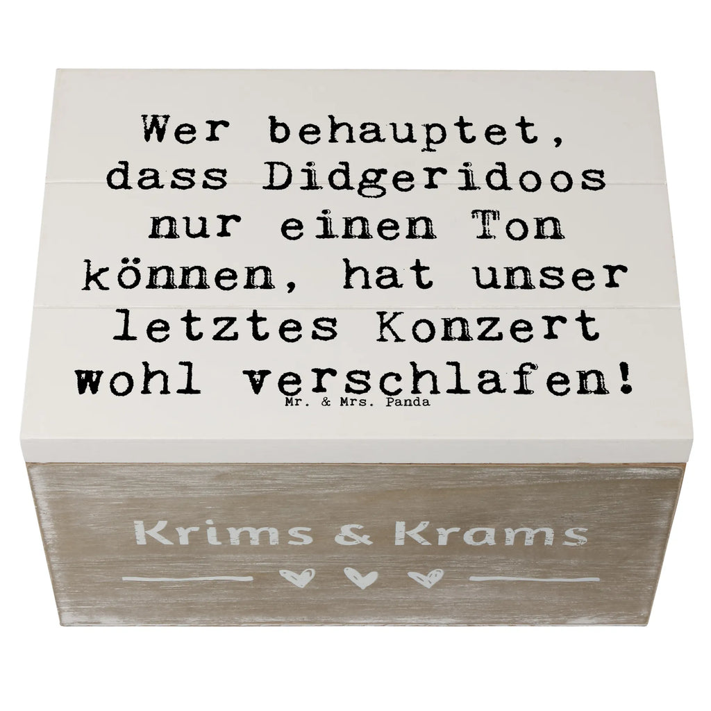 Holzkiste Spruch Didgeridoo Konzert Truhe, Aufbewahrungsbox, Schatzkiste, Geschenkdose, Geschenkbox, Erinnerungsbox, Erinnerungskiste, Holzkiste, Dekokiste, Schatulle, Kiste, XXL, Instrumente, Geschenke Musiker, Musikliebhaber