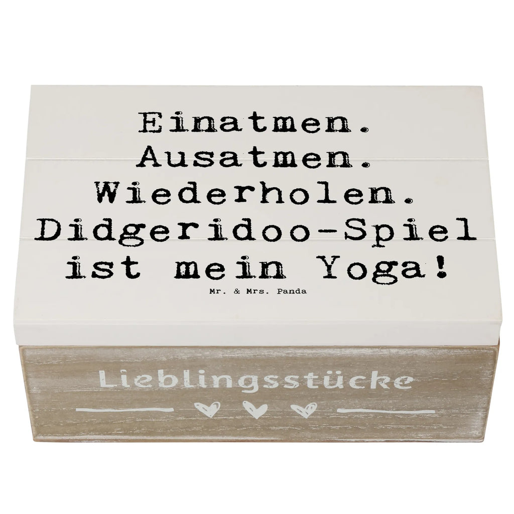 Holzkiste Spruch Didgeridoo Yoga Schatulle, Erinnerungsbox, Aufbewahrungsbox, Truhe, Dekokiste, Erinnerungskiste, Schatzkiste, Kiste, Geschenkbox, Holzkiste, Geschenkdose, XXL, Instrumente, Geschenke Musiker, Musikliebhaber