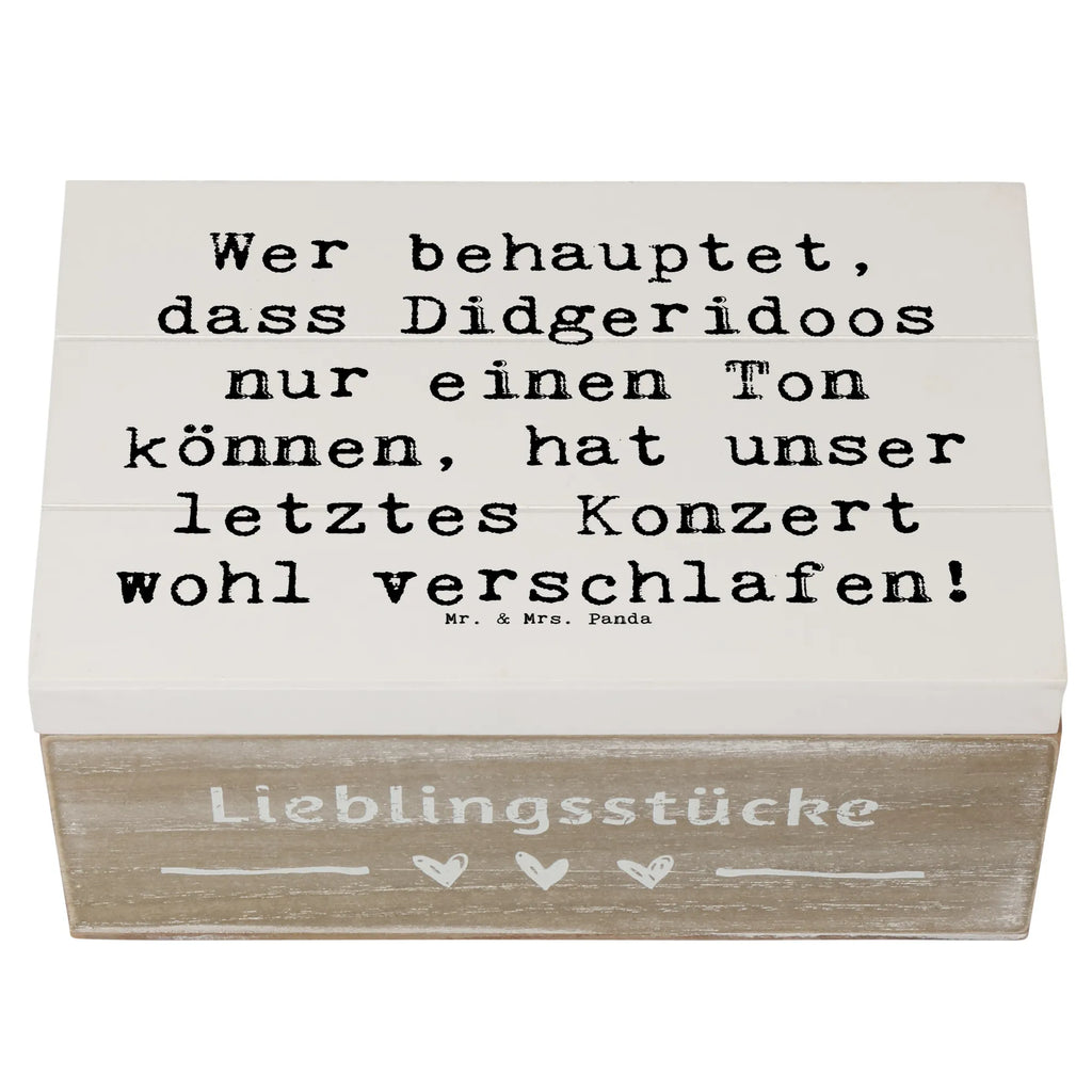Holzkiste Spruch Didgeridoo Konzert Truhe, Aufbewahrungsbox, Schatzkiste, Geschenkdose, Geschenkbox, Erinnerungsbox, Erinnerungskiste, Holzkiste, Dekokiste, Schatulle, Kiste, XXL, Instrumente, Geschenke Musiker, Musikliebhaber