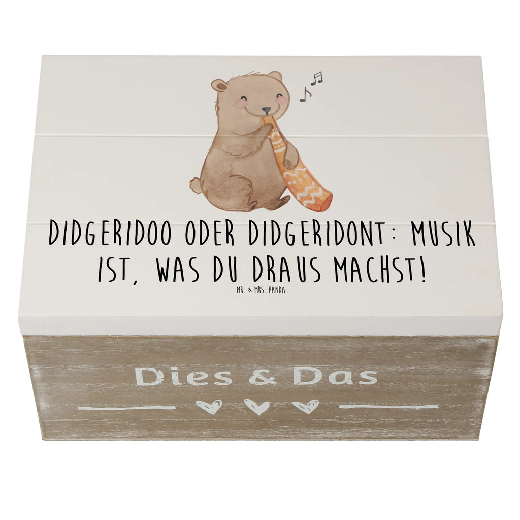 Wooden chest Didgeridoo oder Didgeridont: Musik ist, was du draus machst! Aufbewahrungsbox, Schatzkiste, Holzkiste, Geschenkbox, Dekokiste, Geschenkdose, Erinnerungskiste, Erinnerungsbox, XXL, Truhe, Kiste, Schatulle, Instrumente, Geschenke Musiker, Musikliebhaber