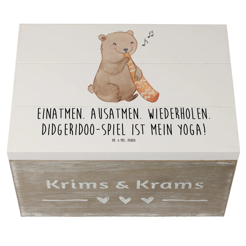 Wooden chest Einatmen. Ausatmen. Wiederholen. Didgeridoo-Spiel ist mein Yoga! Erinnerungsbox, Geschenkdose, Truhe, Dekokiste, Schatzkiste, Aufbewahrungsbox, XXL, Kiste, Erinnerungskiste, Holzkiste, Schatulle, Geschenkbox, Instrumente, Geschenke Musiker, Musikliebhaber