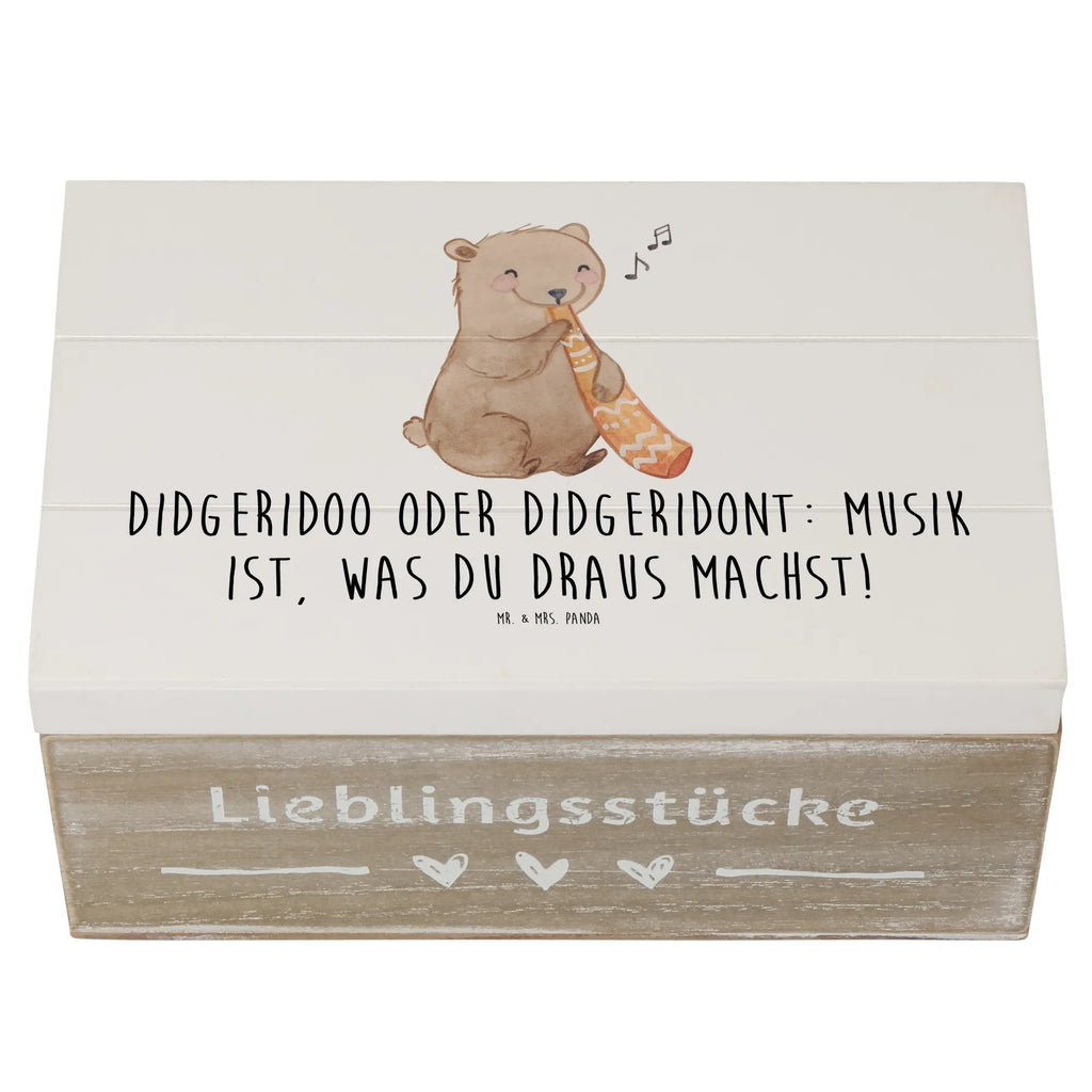Wooden chest Didgeridoo oder Didgeridont: Musik ist, was du draus machst! Aufbewahrungsbox, Schatzkiste, Holzkiste, Geschenkbox, Dekokiste, Geschenkdose, Erinnerungskiste, Erinnerungsbox, XXL, Truhe, Kiste, Schatulle, Instrumente, Geschenke Musiker, Musikliebhaber