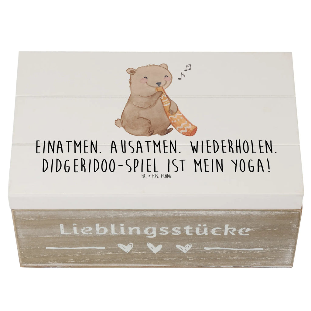 Wooden chest Einatmen. Ausatmen. Wiederholen. Didgeridoo-Spiel ist mein Yoga! Erinnerungsbox, Geschenkdose, Truhe, Dekokiste, Schatzkiste, Aufbewahrungsbox, XXL, Kiste, Erinnerungskiste, Holzkiste, Schatulle, Geschenkbox, Instrumente, Geschenke Musiker, Musikliebhaber