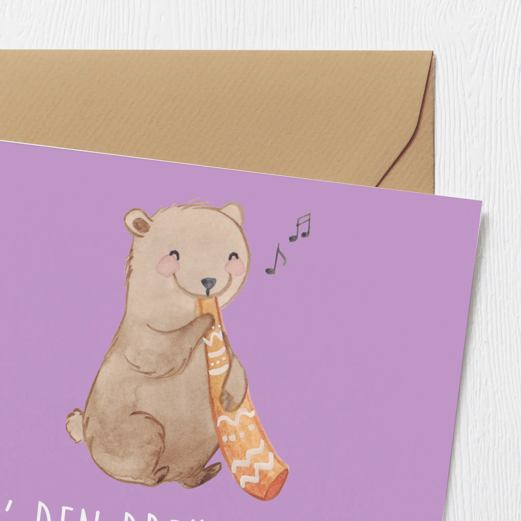 Deluxe Karte Didgeridoo Dreh Karte, Geburtstagskarte, Grußkarte, Klappkarte, Einladungskarte, Hochzeitskarte, Hochwertige Grußkarte, Glückwunschkarte, Hochwertige Klappkarte, Instrumente, Geschenke Musiker, Musikliebhaber