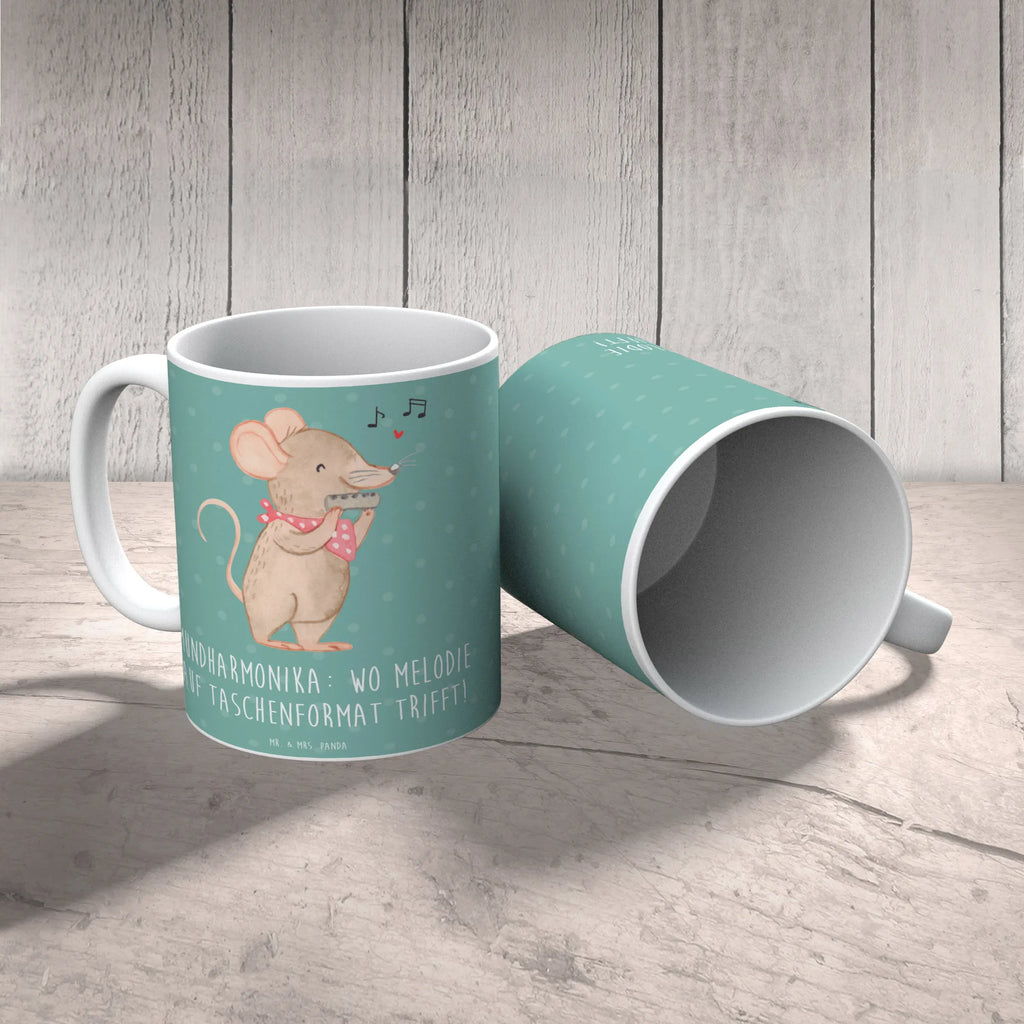 Tasse Mundharmonika: Wo Melodie auf Taschenformat trifft! Porzellantasse, Teetasse, Kaffeetasse, Tasse mit Zitaten, Tasse mit Motiven, Geschenktasse, Keramiktasse, Tasse, Bürotasse, Instrumente, Geschenke Musiker, Musikliebhaber