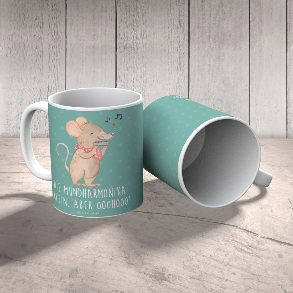 Mug Die Mundharmonika: klein, aber ooohooo! Porzellantasse, Geschenktasse, Keramiktasse, Tasse, Tasse mit Motiven, Teetasse, Tasse mit Zitaten, Bürotasse, Kaffeetasse, Instrumente, Geschenke Musiker, Musikliebhaber