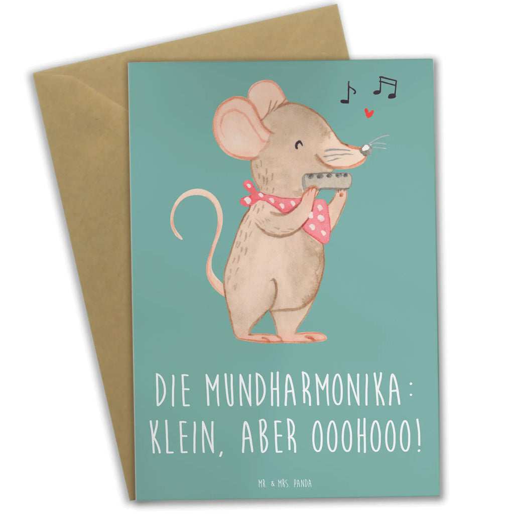 Greetings card Die Mundharmonika: klein, aber ooohooo! Klappkarte, Grußkarte, Glückwunschkarte, Einladungskarte, Geburtstagskarte, Hochzeitskarte, Karte, Ansichtskarten, Instrumente, Geschenke Musiker, Musikliebhaber