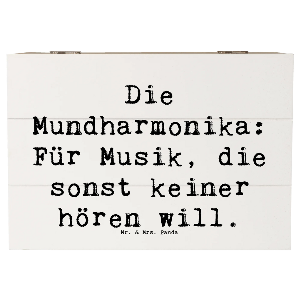 Holzkiste Spruch Musik Mundharmonika Schatulle, Aufbewahrungsbox, Geschenkbox, Erinnerungskiste, Erinnerungsbox, Geschenkdose, Holzkiste, Truhe, XXL, Schatzkiste, Kiste, Dekokiste, Instrumente, Geschenke Musiker, Musikliebhaber
