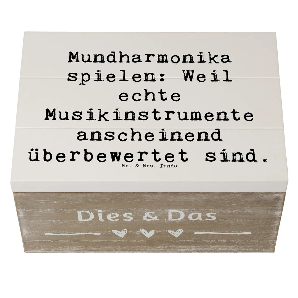 Holzkiste Spruch Mundharmonika spielen: Weil echte Musikinstrumente anscheinend überbewertet sind. Kiste, Geschenkbox, XXL, Holzkiste, Truhe, Geschenkdose, Erinnerungsbox, Dekokiste, Erinnerungskiste, Aufbewahrungsbox, Schatulle, Schatzkiste, Instrumente, Geschenke Musiker, Musikliebhaber