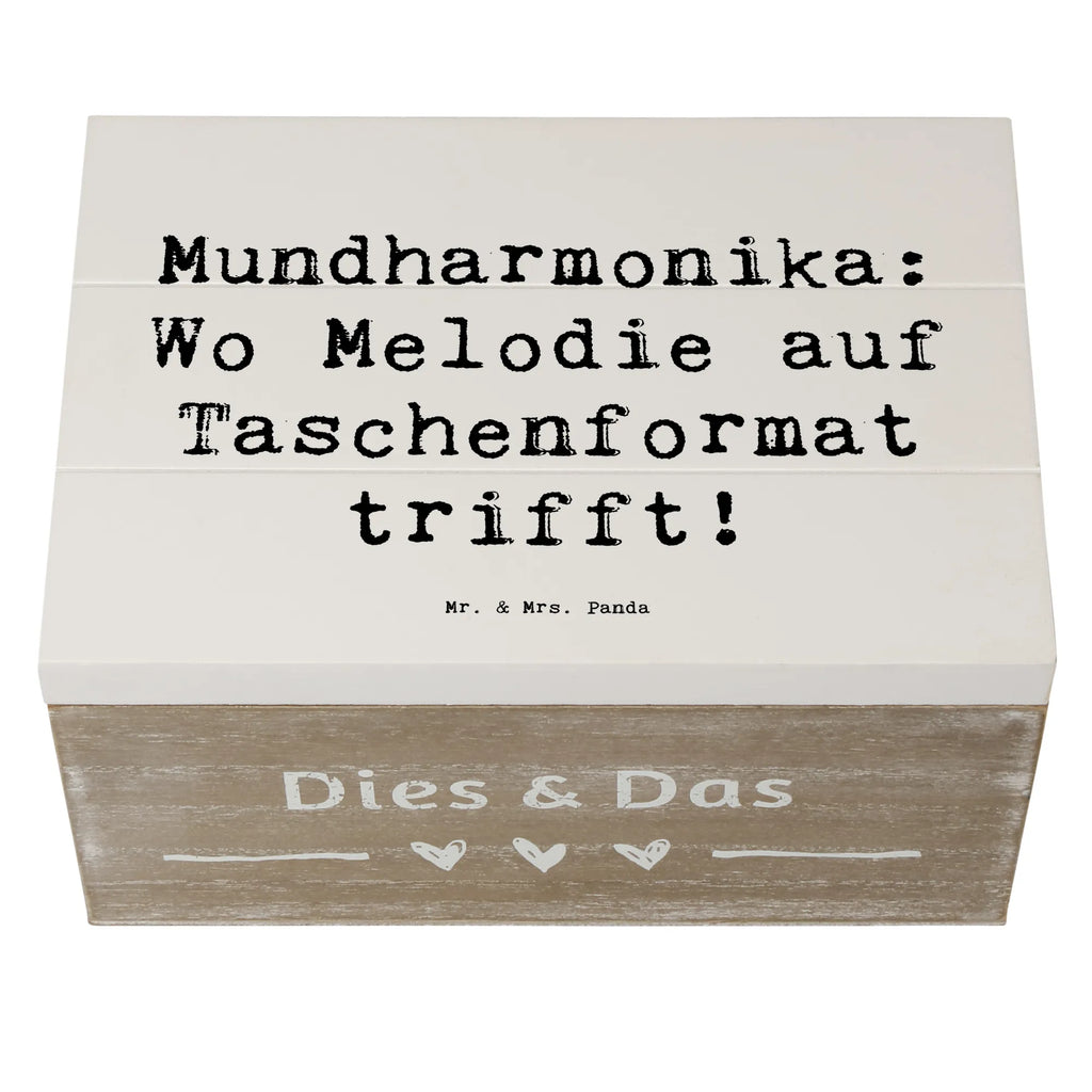 Holzkiste Spruch Mundharmonika: Wo Melodie auf Taschenformat trifft! Aufbewahrungsbox, Erinnerungskiste, Truhe, Erinnerungsbox, Geschenkbox, Holzkiste, Schatzkiste, Schatulle, Kiste, Geschenkdose, XXL, Dekokiste, Instrumente, Geschenke Musiker, Musikliebhaber