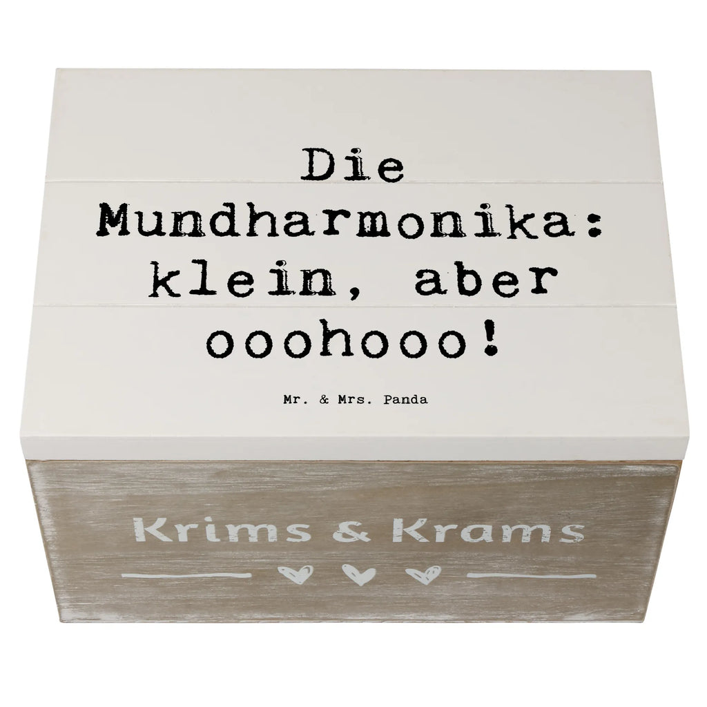 Holzkiste Spruch Mundharmonika Ohooo Geschenkbox, Dekokiste, Erinnerungskiste, XXL, Aufbewahrungsbox, Kiste, Schatulle, Erinnerungsbox, Schatzkiste, Geschenkdose, Holzkiste, Truhe, Instrumente, Geschenke Musiker, Musikliebhaber