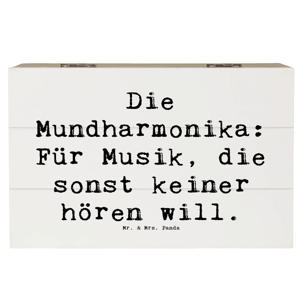 Holzkiste Spruch Musik Mundharmonika Schatulle, Aufbewahrungsbox, Geschenkbox, Erinnerungskiste, Erinnerungsbox, Geschenkdose, Holzkiste, Truhe, XXL, Schatzkiste, Kiste, Dekokiste, Instrumente, Geschenke Musiker, Musikliebhaber