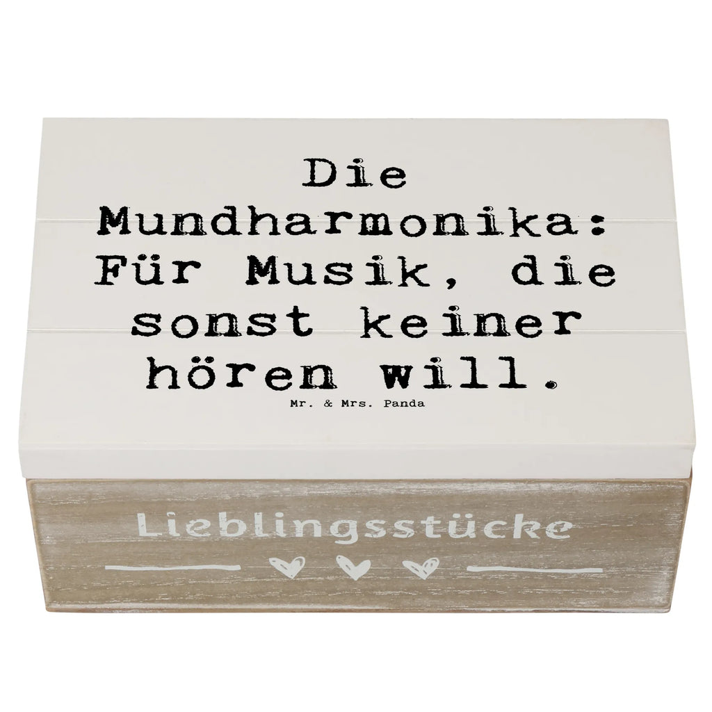 Holzkiste Spruch Musik Mundharmonika Schatulle, Aufbewahrungsbox, Geschenkbox, Erinnerungskiste, Erinnerungsbox, Geschenkdose, Holzkiste, Truhe, XXL, Schatzkiste, Kiste, Dekokiste, Instrumente, Geschenke Musiker, Musikliebhaber
