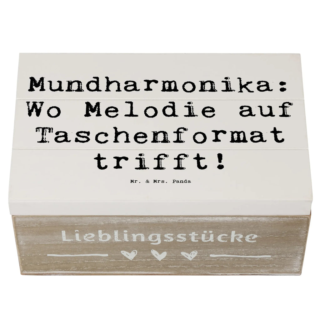 Holzkiste Spruch Mundharmonika: Wo Melodie auf Taschenformat trifft! Aufbewahrungsbox, Erinnerungskiste, Truhe, Erinnerungsbox, Geschenkbox, Holzkiste, Schatzkiste, Schatulle, Kiste, Geschenkdose, XXL, Dekokiste, Instrumente, Geschenke Musiker, Musikliebhaber