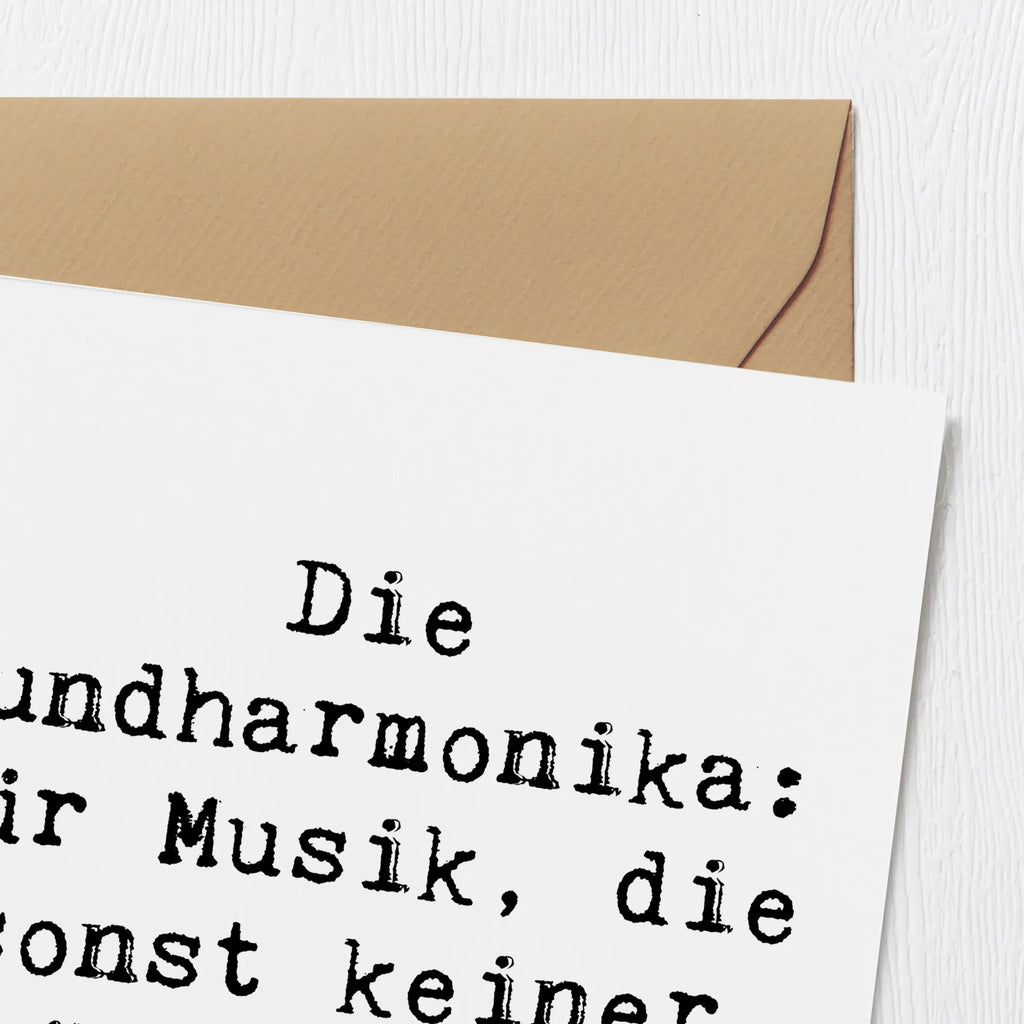Deluxe Karte Spruch Musik Mundharmonika Glückwunschkarte, Geburtstagskarte, Hochzeitskarte, Einladungskarte, Karte, Klappkarte, Hochwertige Grußkarte, Grußkarte, Hochwertige Klappkarte, Instrumente, Geschenke Musiker, Musikliebhaber