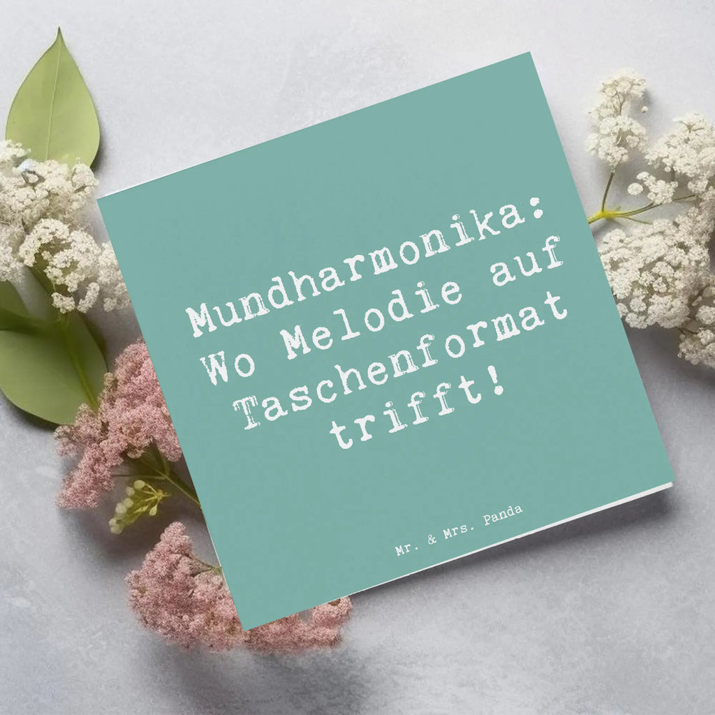 Deluxe Karte Spruch Mundharmonika: Wo Melodie auf Taschenformat trifft! Karte, Einladungskarte, Geburtstagskarte, Hochwertige Grußkarte, Glückwunschkarte, Hochzeitskarte, Klappkarte, Hochwertige Klappkarte, Grußkarte, Instrumente, Geschenke Musiker, Musikliebhaber