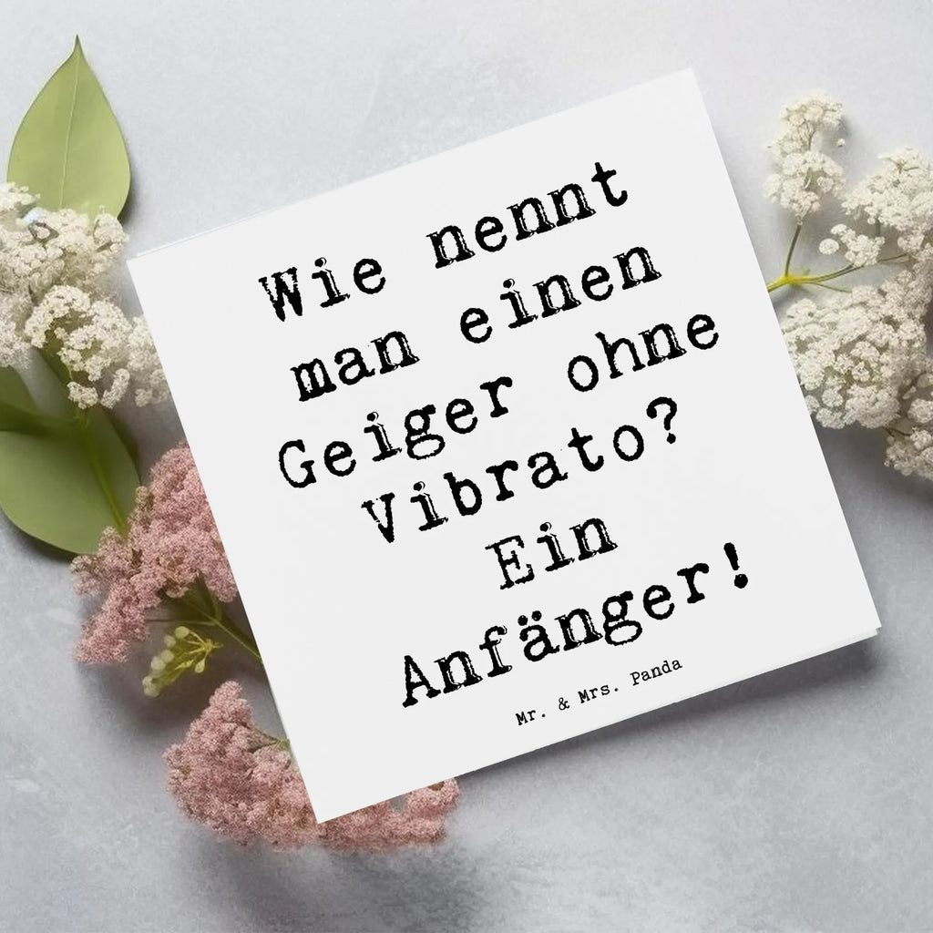 Deluxe Card Saying Wie nennt man einen Geiger ohne Vibrato? Ein Anfänger! Glückwunschkarte, Karte, Hochwertige Grußkarte, Hochwertige Klappkarte, Geburtstagskarte, Hochzeitskarte, Klappkarte, Grußkarte, Einladungskarte, Instrumente, Geschenke Musiker, Musikliebhaber