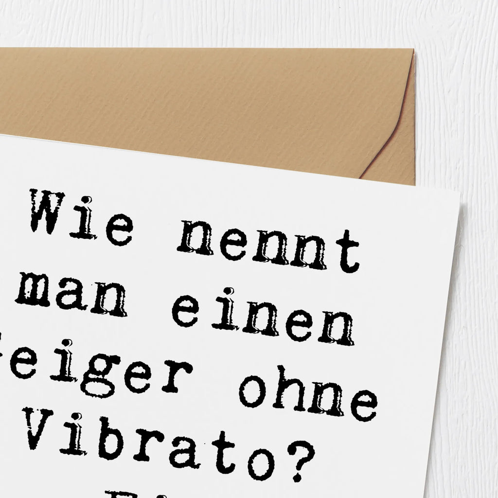 Deluxe Card Saying Wie nennt man einen Geiger ohne Vibrato? Ein Anfänger! Glückwunschkarte, Karte, Hochwertige Grußkarte, Hochwertige Klappkarte, Geburtstagskarte, Hochzeitskarte, Klappkarte, Grußkarte, Einladungskarte, Instrumente, Geschenke Musiker, Musikliebhaber