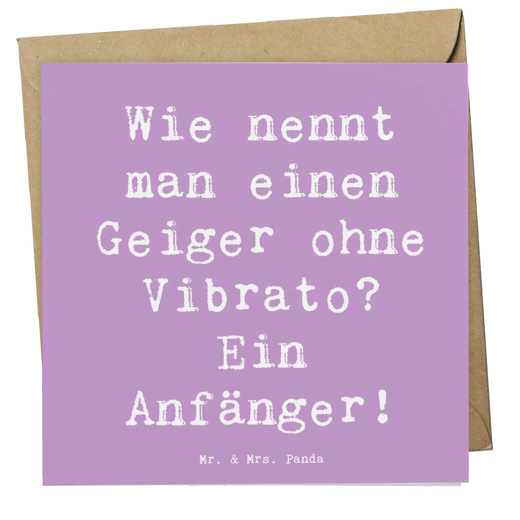 Deluxe Card Saying Wie nennt man einen Geiger ohne Vibrato? Ein Anfänger! Glückwunschkarte, Karte, Hochwertige Grußkarte, Hochwertige Klappkarte, Geburtstagskarte, Hochzeitskarte, Klappkarte, Grußkarte, Einladungskarte, Instrumente, Geschenke Musiker, Musikliebhaber