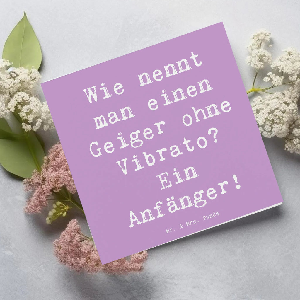 Deluxe Card Saying Wie nennt man einen Geiger ohne Vibrato? Ein Anfänger! Glückwunschkarte, Karte, Hochwertige Grußkarte, Hochwertige Klappkarte, Geburtstagskarte, Hochzeitskarte, Klappkarte, Grußkarte, Einladungskarte, Instrumente, Geschenke Musiker, Musikliebhaber