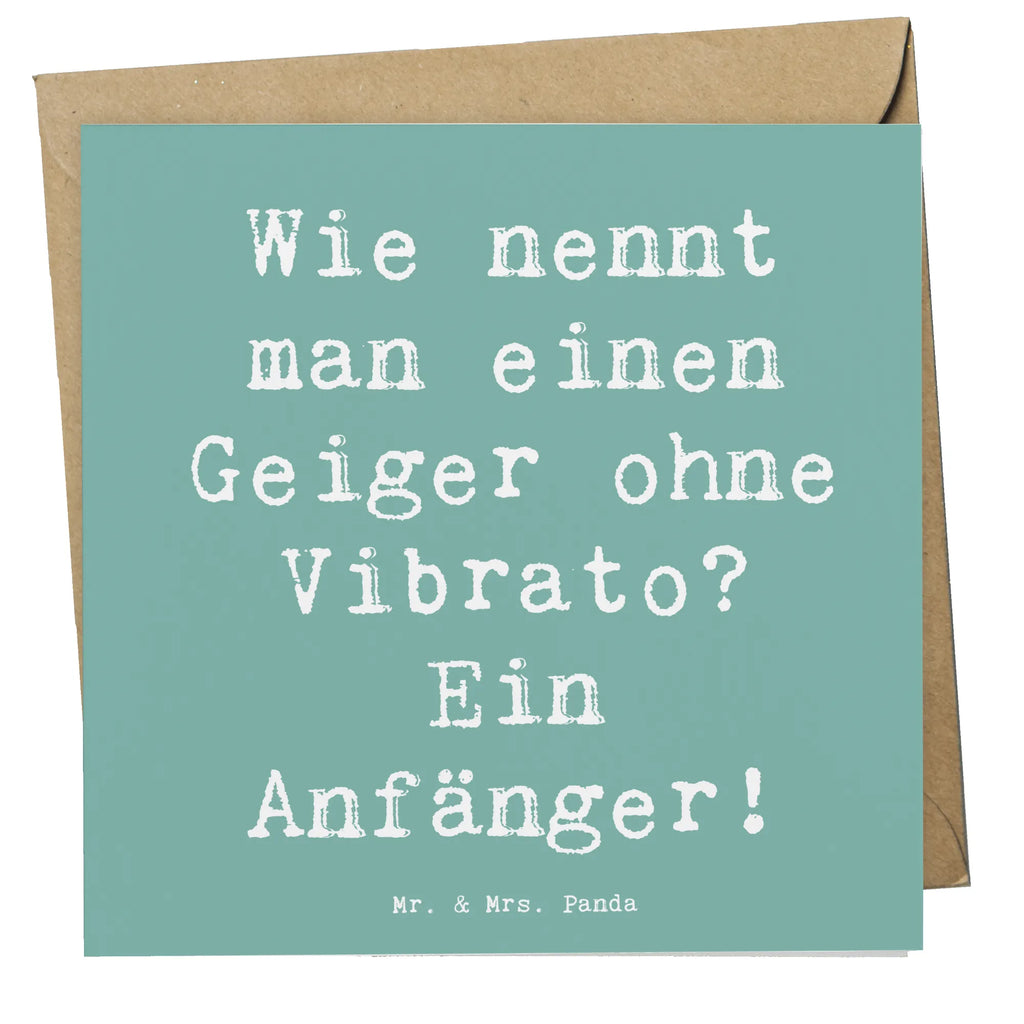 Deluxe Card Saying Wie nennt man einen Geiger ohne Vibrato? Ein Anfänger! Glückwunschkarte, Karte, Hochwertige Grußkarte, Hochwertige Klappkarte, Geburtstagskarte, Hochzeitskarte, Klappkarte, Grußkarte, Einladungskarte, Instrumente, Geschenke Musiker, Musikliebhaber