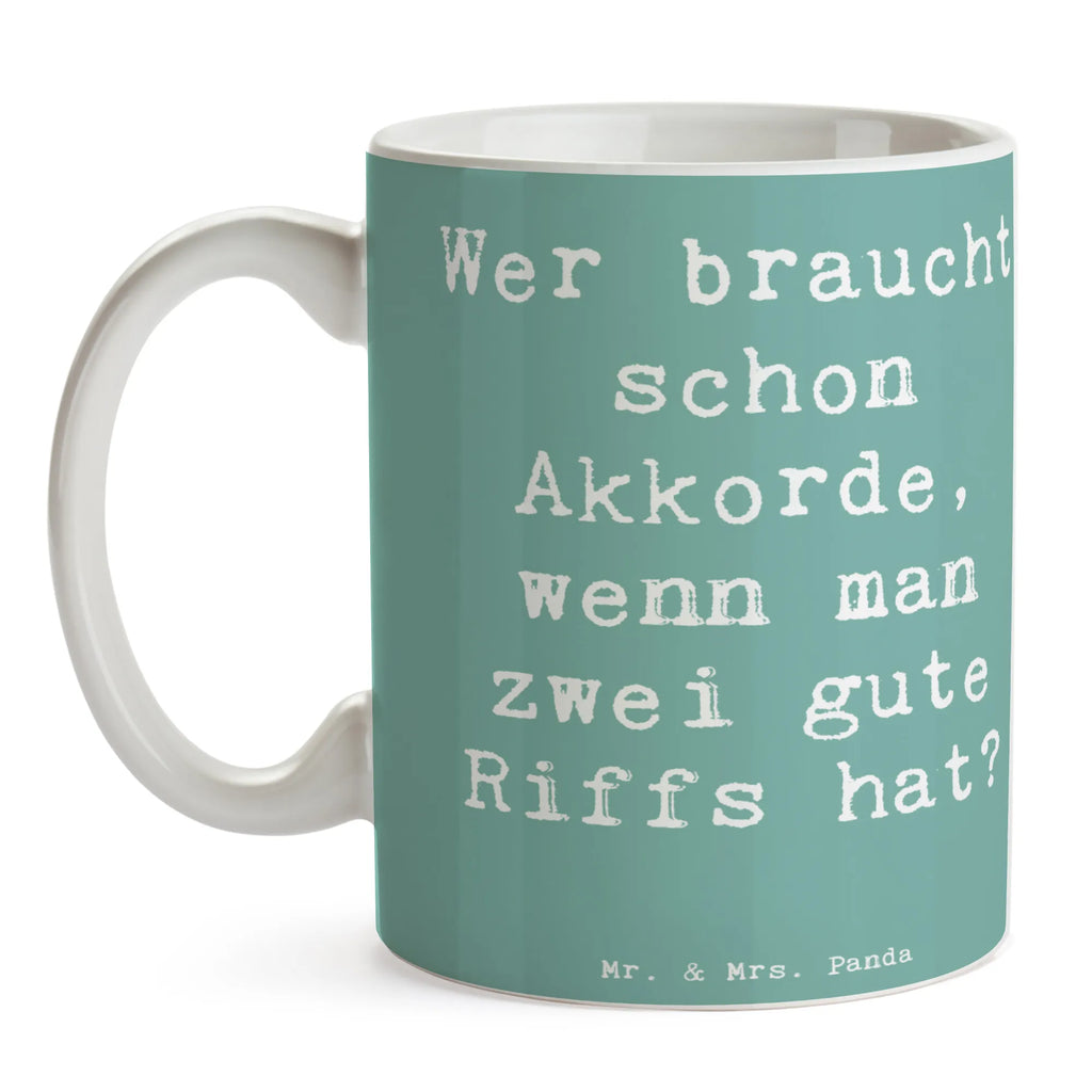 Mug Saying Wer braucht schon Akkorde, wenn man zwei gute Riffs hat? Porzellantasse, Tasse mit Motiven, Geschenktasse, Tasse mit Zitaten, Bürotasse, Kaffeetasse, Keramiktasse, Teetasse, Tasse, Instrumente, Geschenke Musiker, Musikliebhaber