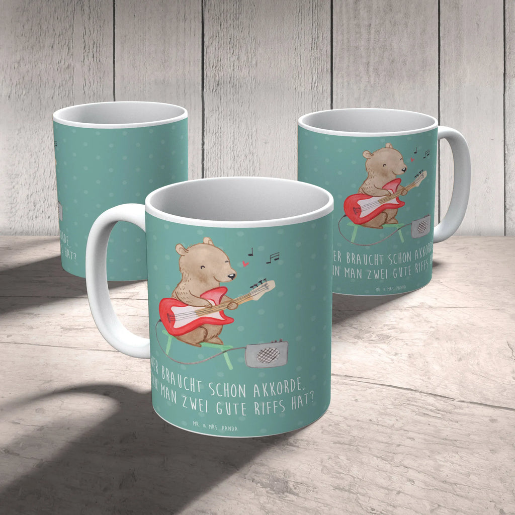 Tasse E-Gitarre Zwei Riffs Bürotasse, Tasse mit Motiven, Keramiktasse, Tasse mit Zitaten, Porzellantasse, Kaffeetasse, Geschenktasse, Teetasse, Tasse, Instrumente, Geschenke Musiker, Musikliebhaber