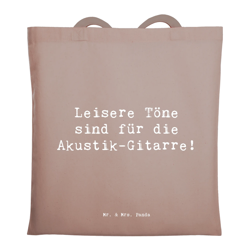 Tote bag Saying Leisere Töne sind für die Akustik-Gitarre! Strandtasche, Einkaufstasche, Tasche, Shopper, Stoffbeutel, Beutel, Badetasche, Tragetasche, Beuteltasche, Laptoptasche, Stofftasche, Einkaufstüte, Jutetasche, Umhängetasche, Schultertasche, Jutebeutel, Instrumente, Geschenke Musiker, Musikliebhaber