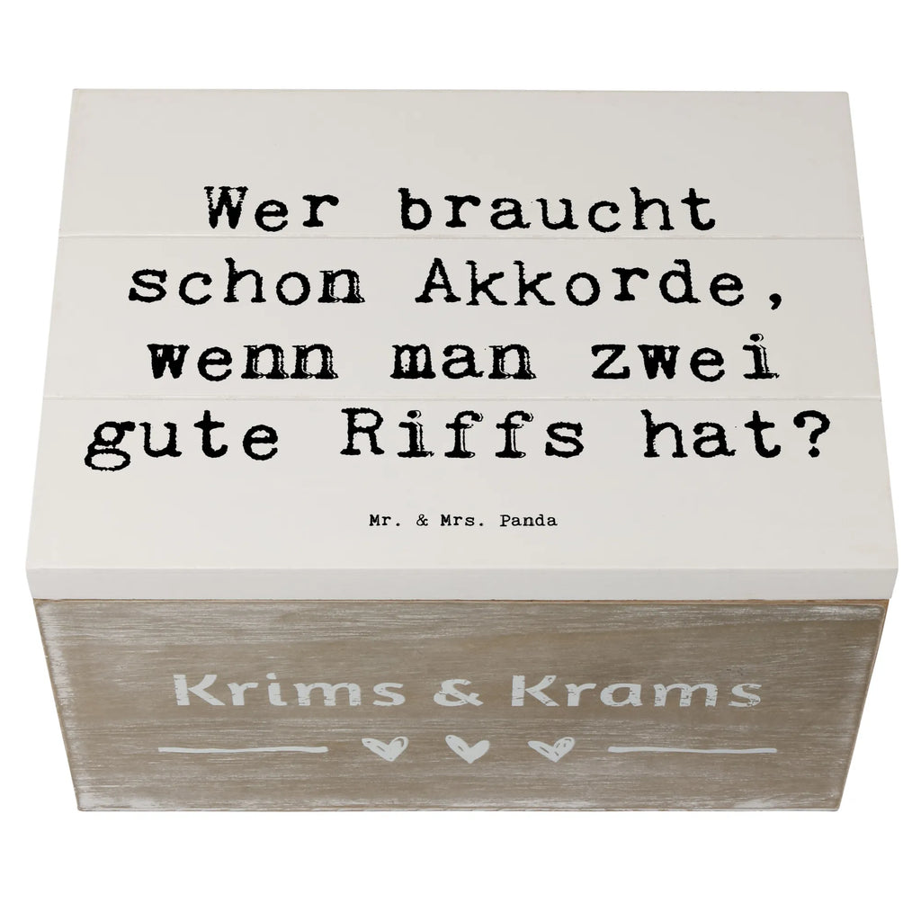 Holzkiste Spruch E-Gitarre Zwei Riffs Geschenkdose, Dekokiste, Geschenkbox, Schatzkiste, Erinnerungskiste, Erinnerungsbox, Aufbewahrungsbox, Holzkiste, XXL, Schatulle, Kiste, Truhe, Instrumente, Geschenke Musiker, Musikliebhaber