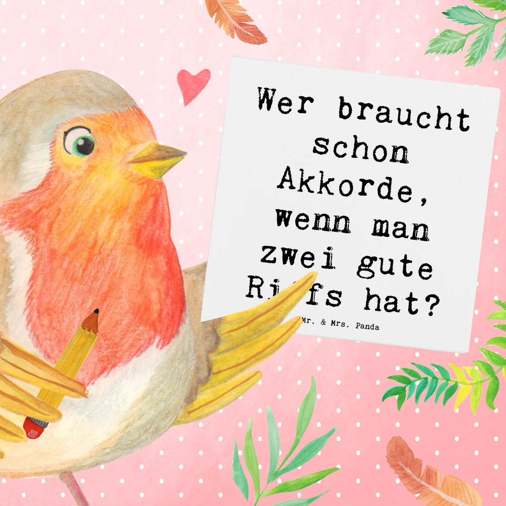 Deluxe Karte Spruch E-Gitarre Zwei Riffs Hochzeitskarte, Hochwertige Klappkarte, Geburtstagskarte, Hochwertige Grußkarte, Einladungskarte, Karte, Grußkarte, Klappkarte, Glückwunschkarte, Instrumente, Geschenke Musiker, Musikliebhaber