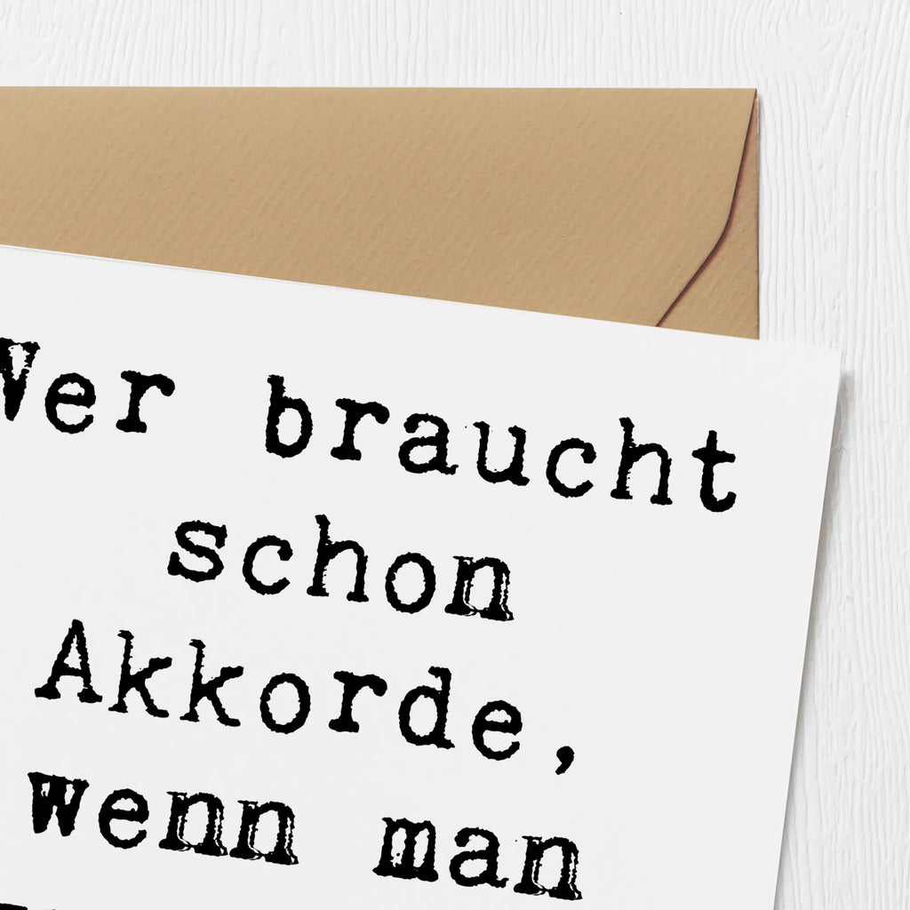 Deluxe Karte Spruch E-Gitarre Zwei Riffs Hochzeitskarte, Hochwertige Klappkarte, Geburtstagskarte, Hochwertige Grußkarte, Einladungskarte, Karte, Grußkarte, Klappkarte, Glückwunschkarte, Instrumente, Geschenke Musiker, Musikliebhaber