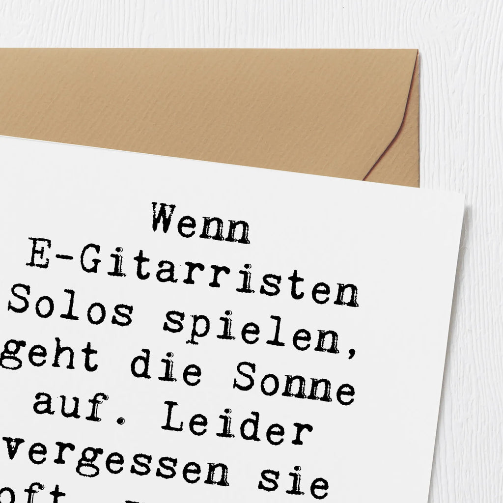 Deluxe Karte Spruch E-Gitarre Solos Hochzeitskarte, Glückwunschkarte, Hochwertige Klappkarte, Einladungskarte, Hochwertige Grußkarte, Karte, Geburtstagskarte, Klappkarte, Grußkarte, Instrumente, Geschenke Musiker, Musikliebhaber