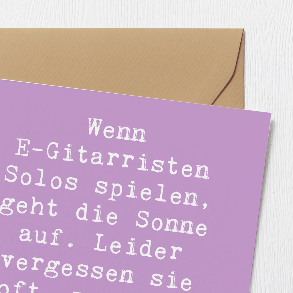 Deluxe Karte Spruch E-Gitarre Solos Hochzeitskarte, Glückwunschkarte, Hochwertige Klappkarte, Einladungskarte, Hochwertige Grußkarte, Karte, Geburtstagskarte, Klappkarte, Grußkarte, Instrumente, Geschenke Musiker, Musikliebhaber