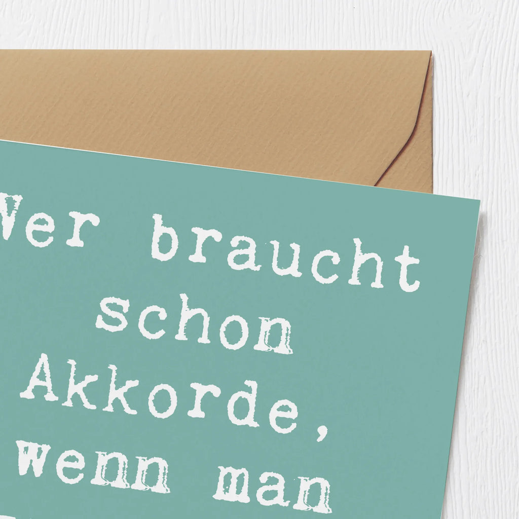 Deluxe Karte Spruch E-Gitarre Zwei Riffs Hochzeitskarte, Hochwertige Klappkarte, Geburtstagskarte, Hochwertige Grußkarte, Einladungskarte, Karte, Grußkarte, Klappkarte, Glückwunschkarte, Instrumente, Geschenke Musiker, Musikliebhaber