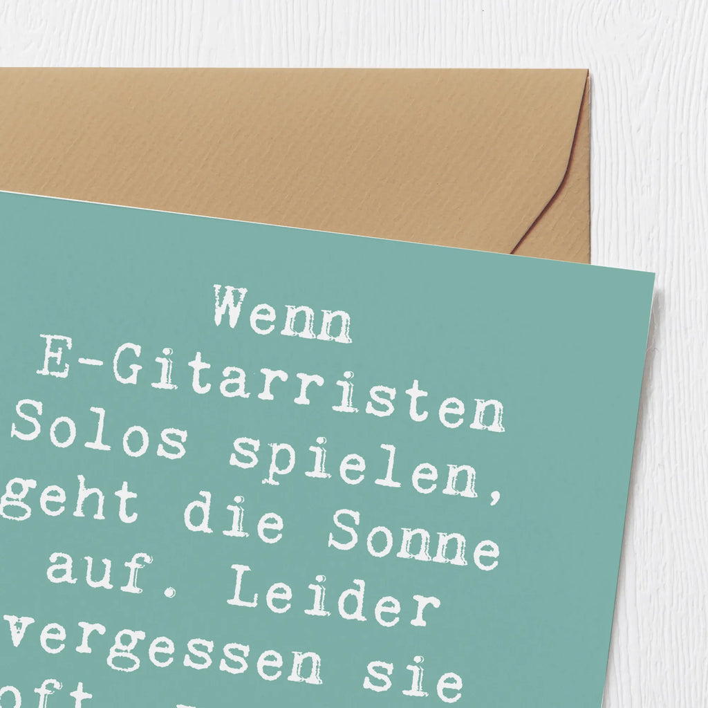 Deluxe Karte Spruch E-Gitarre Solos Hochzeitskarte, Glückwunschkarte, Hochwertige Klappkarte, Einladungskarte, Hochwertige Grußkarte, Karte, Geburtstagskarte, Klappkarte, Grußkarte, Instrumente, Geschenke Musiker, Musikliebhaber