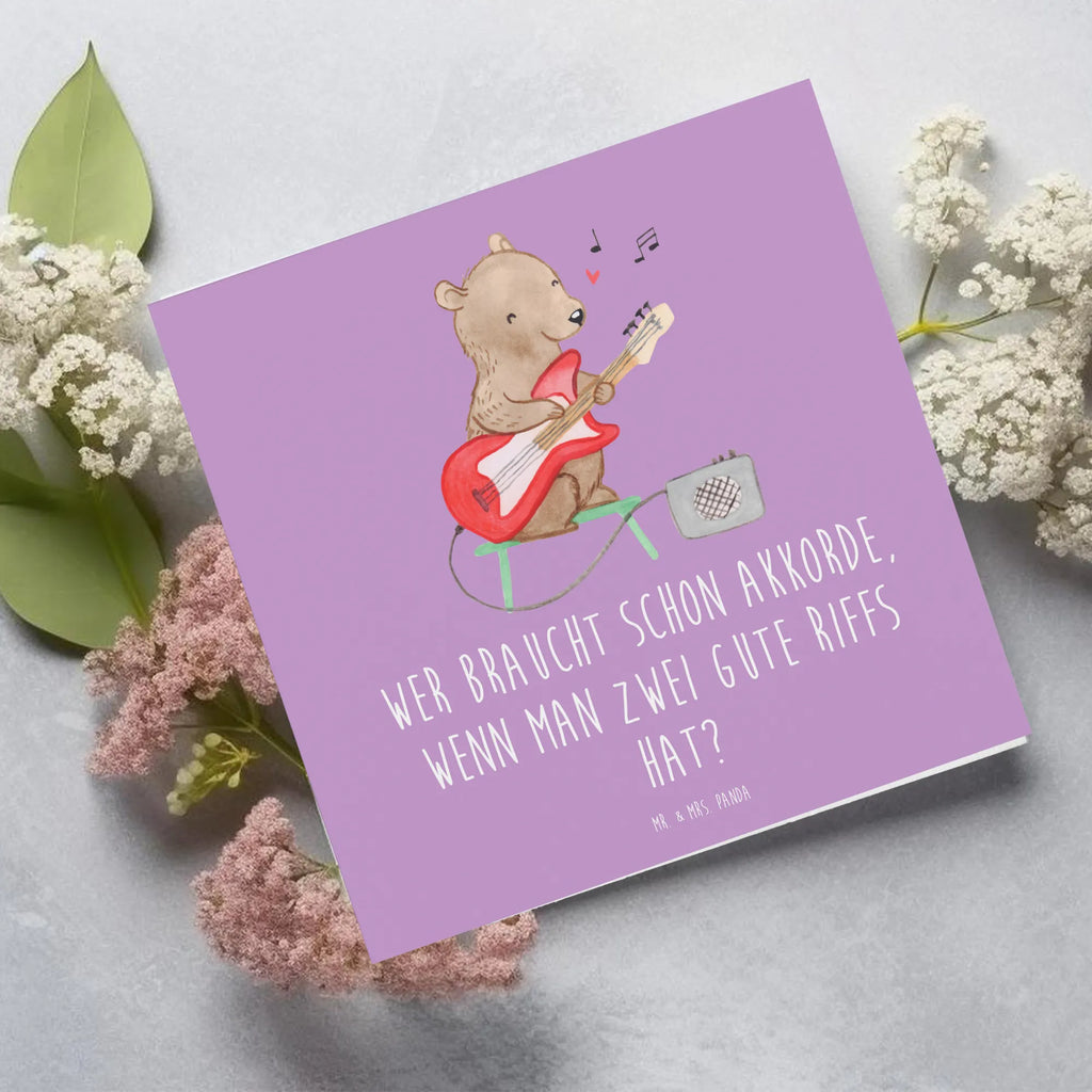 Deluxe Card Wer braucht schon Akkorde, wenn man zwei gute Riffs hat? Geburtstagskarte, Einladungskarte, Karte, Hochwertige Klappkarte, Klappkarte, Grußkarte, Hochzeitskarte, Glückwunschkarte, Hochwertige Grußkarte, Instrumente, Geschenke Musiker, Musikliebhaber