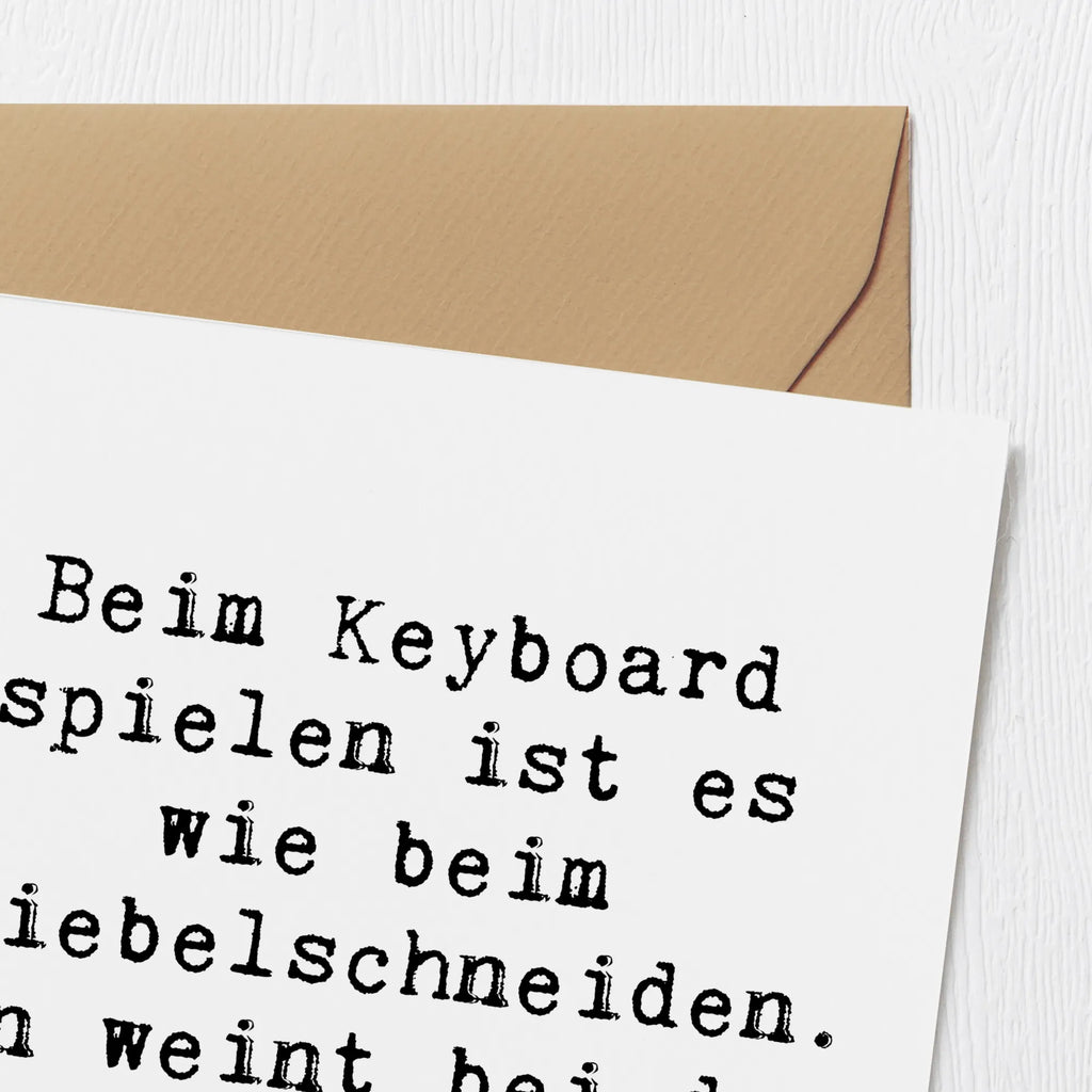 Deluxe Karte Spruch Keyboard Tränen Glückwunschkarte, Hochwertige Klappkarte, Klappkarte, Hochwertige Grußkarte, Karte, Hochzeitskarte, Grußkarte, Geburtstagskarte, Einladungskarte, Instrumente, Geschenke Musiker, Musikliebhaber