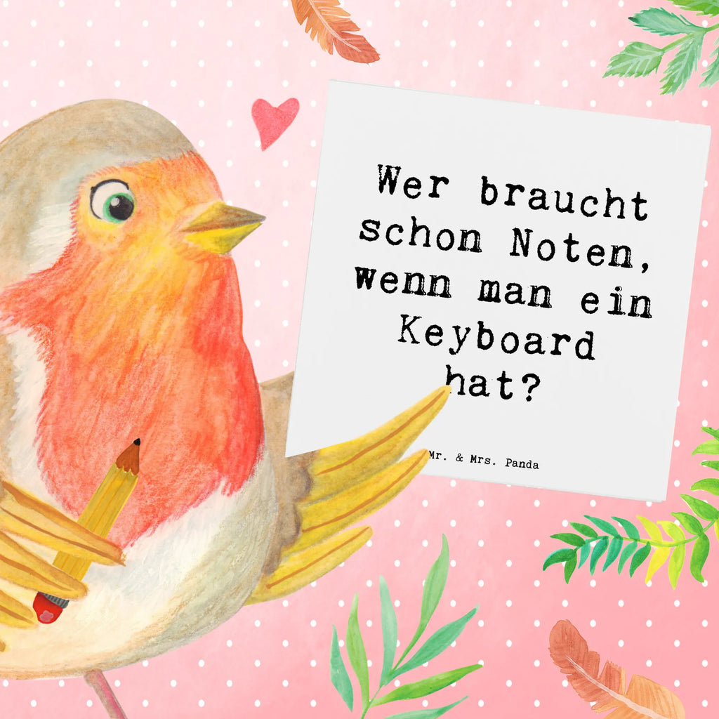 Deluxe Karte Spruch Keyboard Freude Hochwertige Klappkarte, Einladungskarte, Karte, Hochzeitskarte, Geburtstagskarte, Klappkarte, Glückwunschkarte, Grußkarte, Hochwertige Grußkarte, Instrumente, Geschenke Musiker, Musikliebhaber