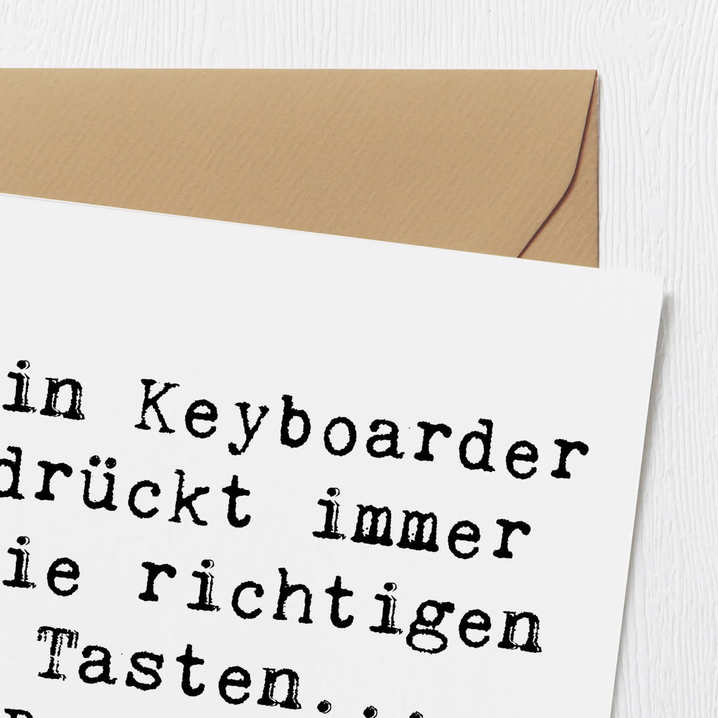 Deluxe Karte Spruch Keyboarder Fehler Glückwunschkarte, Karte, Hochwertige Grußkarte, Hochzeitskarte, Einladungskarte, Grußkarte, Hochwertige Klappkarte, Geburtstagskarte, Klappkarte, Instrumente, Geschenke Musiker, Musikliebhaber