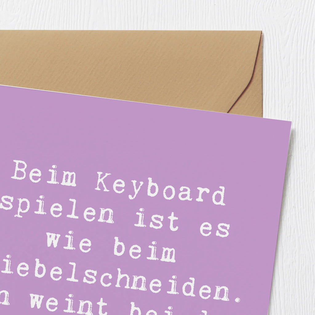 Deluxe Karte Spruch Keyboard Tränen Glückwunschkarte, Hochwertige Klappkarte, Klappkarte, Hochwertige Grußkarte, Karte, Hochzeitskarte, Grußkarte, Geburtstagskarte, Einladungskarte, Instrumente, Geschenke Musiker, Musikliebhaber