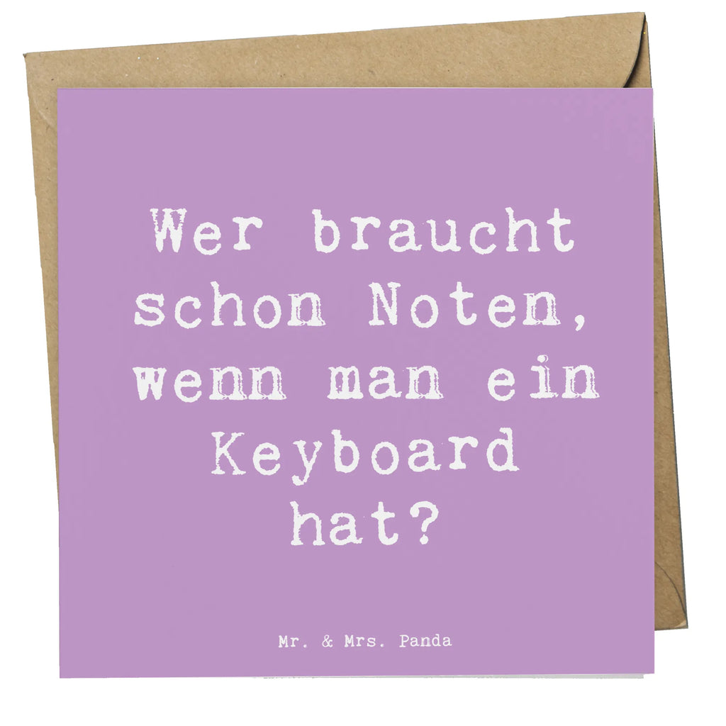 Deluxe Karte Spruch Keyboard Freude Hochwertige Klappkarte, Einladungskarte, Karte, Hochzeitskarte, Geburtstagskarte, Klappkarte, Glückwunschkarte, Grußkarte, Hochwertige Grußkarte, Instrumente, Geschenke Musiker, Musikliebhaber