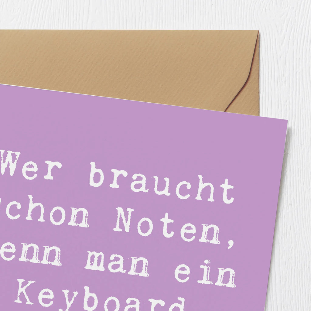Deluxe Karte Spruch Keyboard Freude Hochwertige Klappkarte, Einladungskarte, Karte, Hochzeitskarte, Geburtstagskarte, Klappkarte, Glückwunschkarte, Grußkarte, Hochwertige Grußkarte, Instrumente, Geschenke Musiker, Musikliebhaber